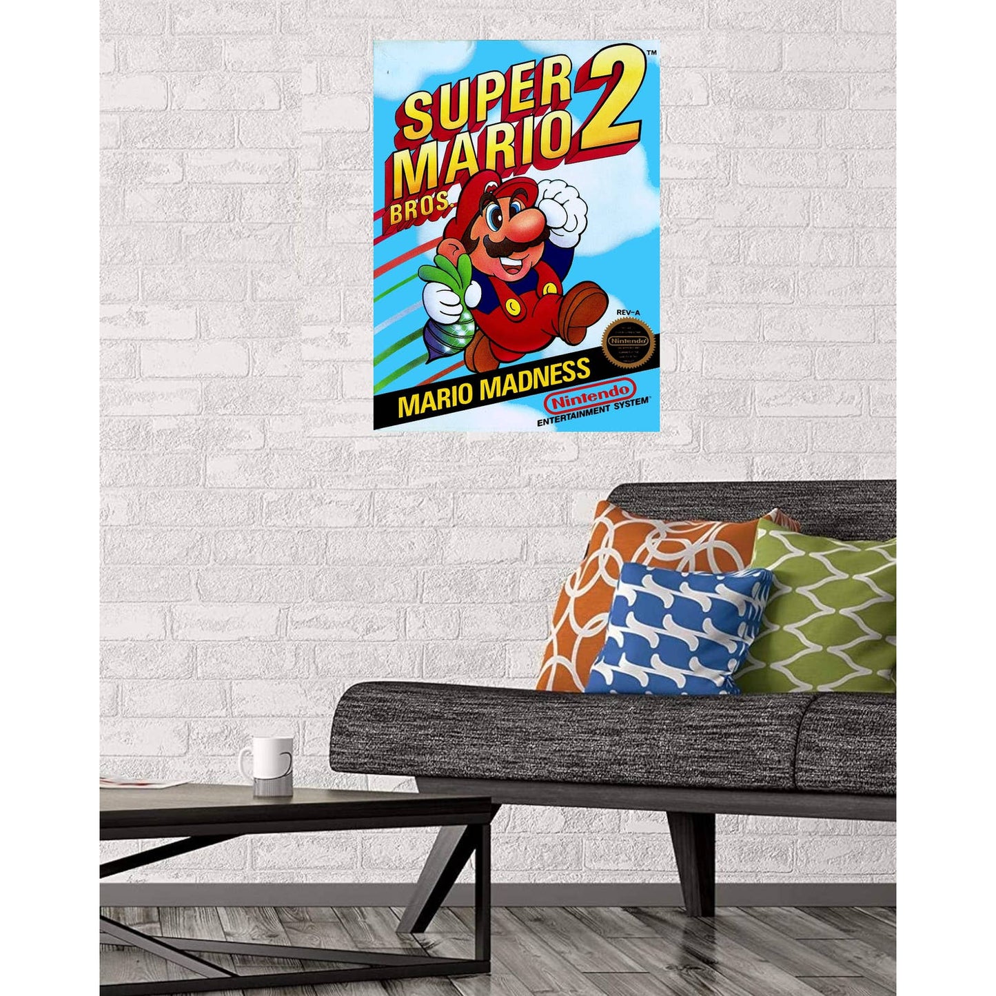 Super Mario Bros 2 Video Game Poster Print Wall Art 16"x24"