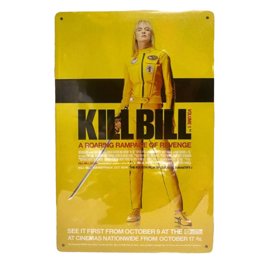 Kill Bill Movie Poster Metal Tin Sign 8"x12"