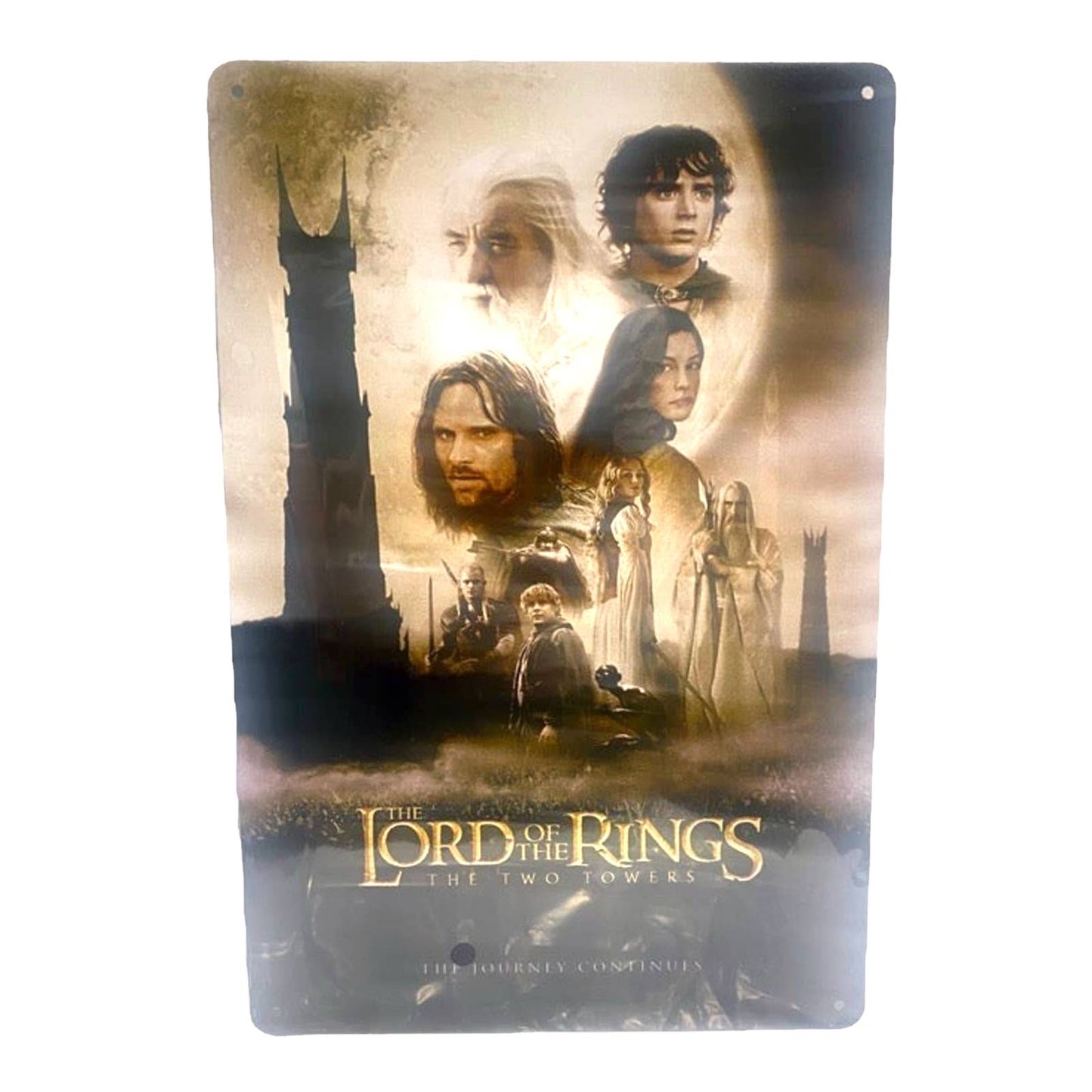 Lord Of The Rings Two Towers Movie Poster Metal Tin Sign 8"x12"