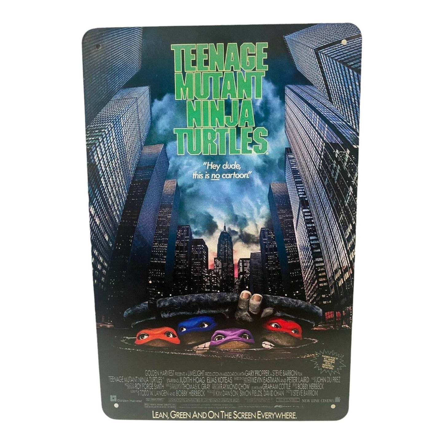 Teenage Mutant Ninja Turtles Movie Poster Metal Tin Sign 8"x12"