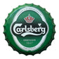 14” Carlsberg Bottle Cap Metal Tin Sign
