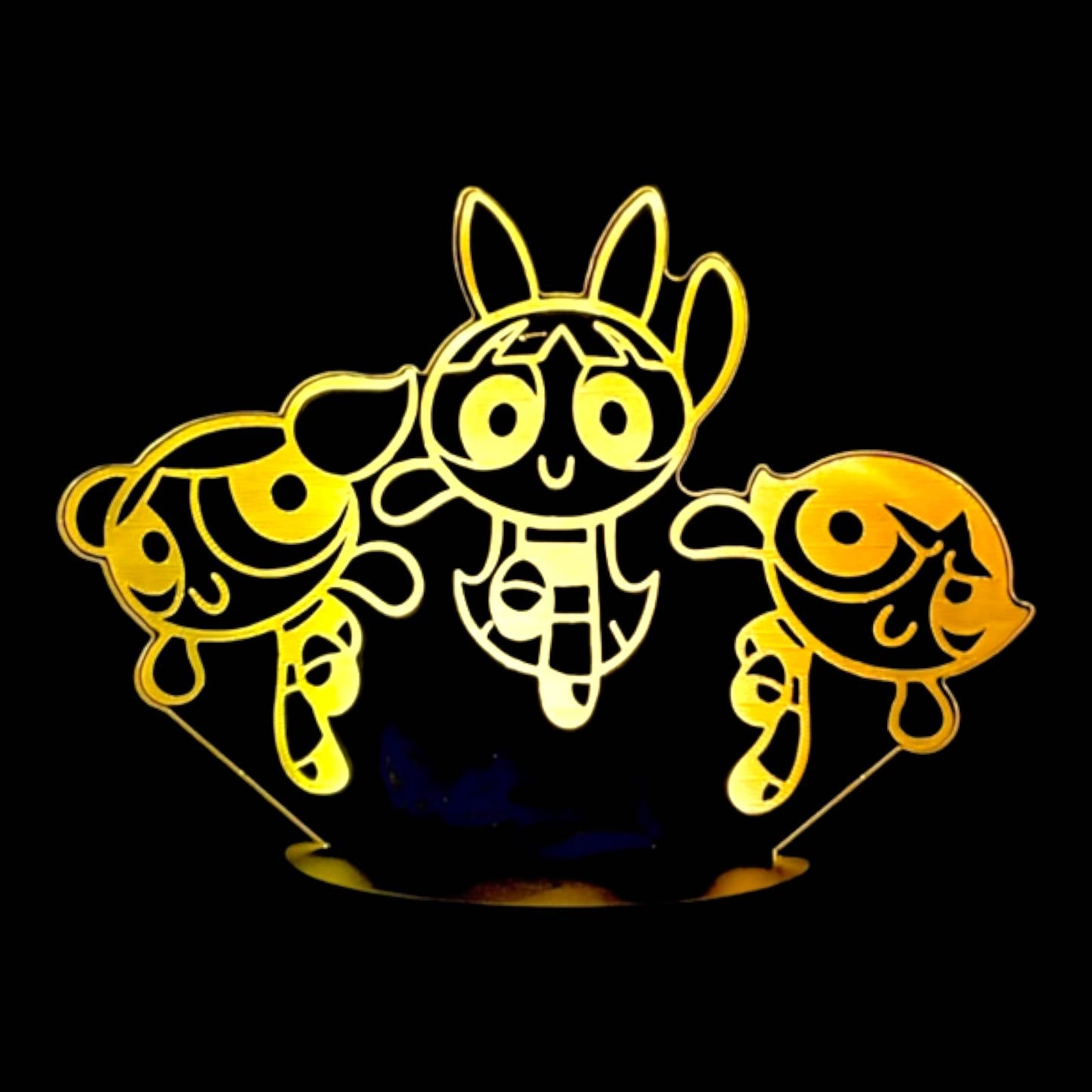 The Powerpuff Girls  3D LED Night-Light 7 Color Changing Lamp w/ Touch Switch