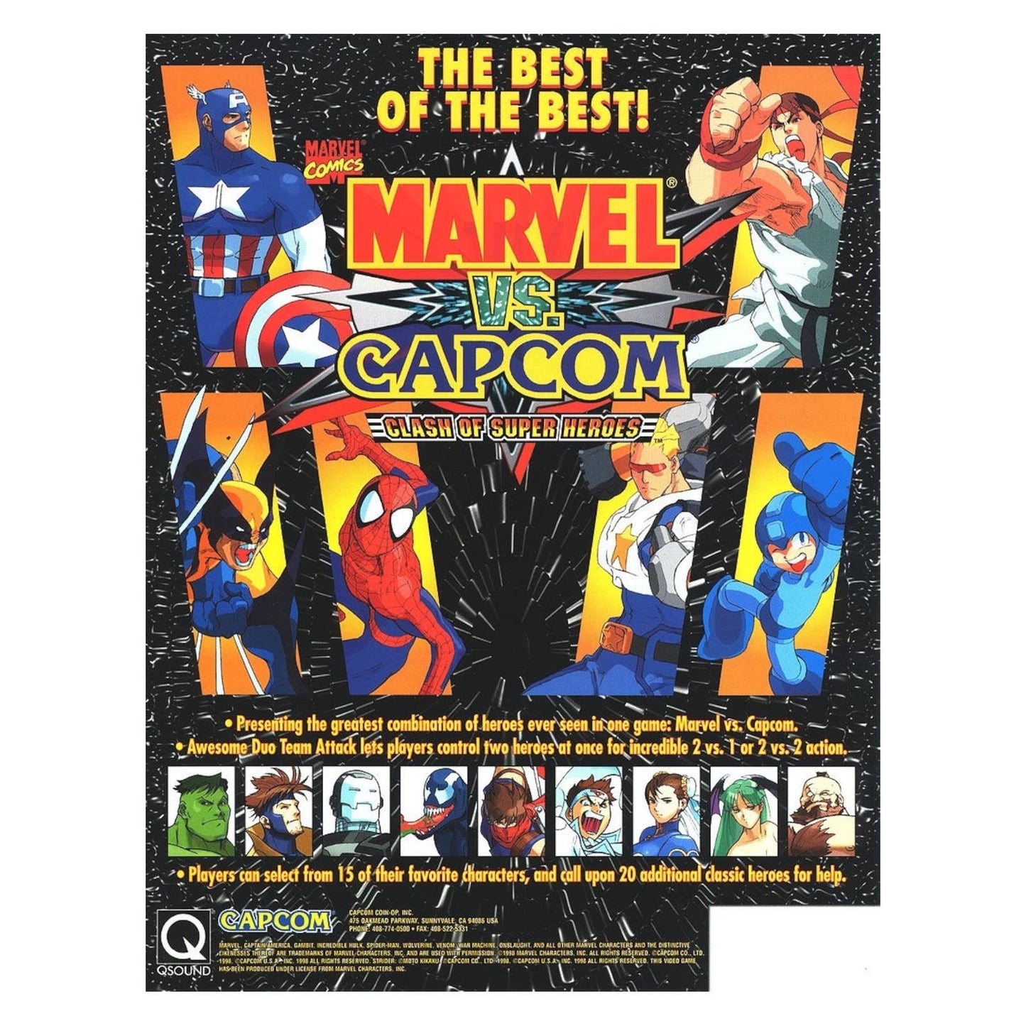 Marvel Vs Capcom Video Game Poster Print Wall Art 16"x24"