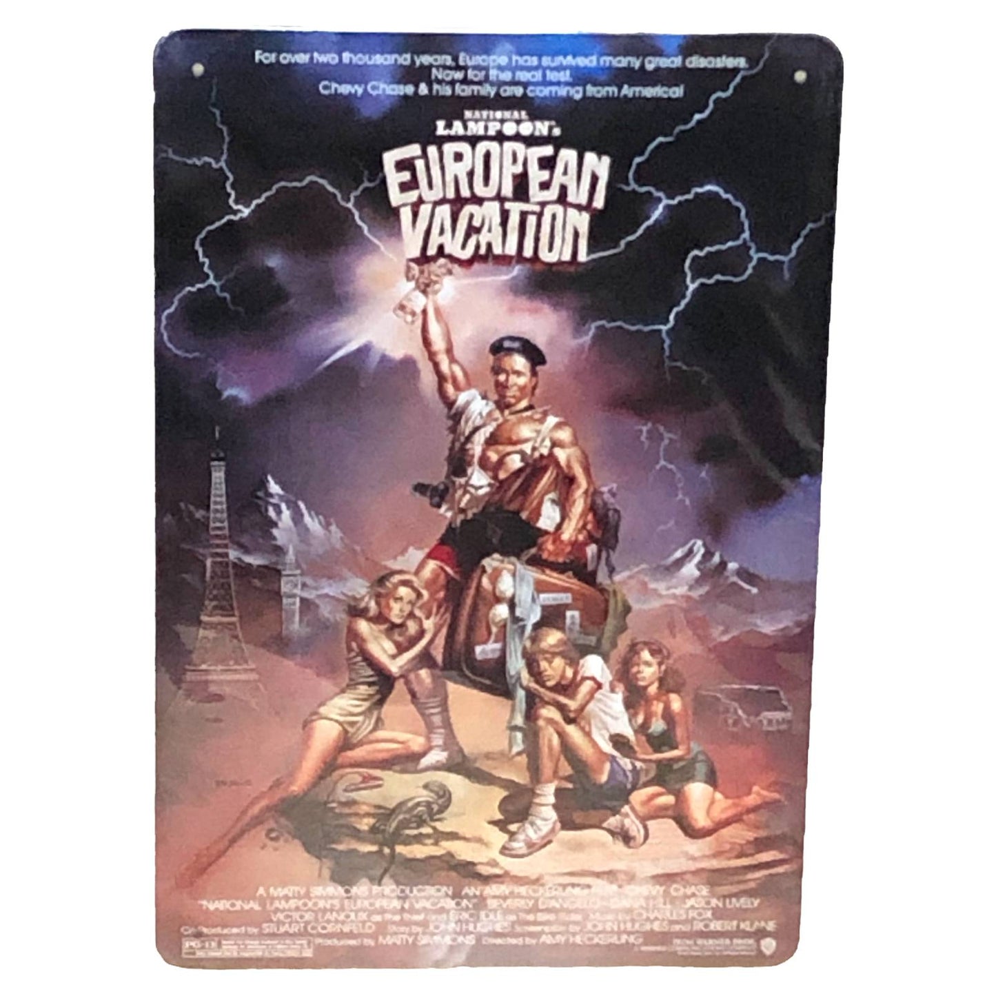 European Vacation Movie Poster Metal Tin Sign 8"x12"