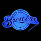 Milwaukee Brewers 3D LED Night-Light 7 Color Changing Lamp w/ Touch Switch