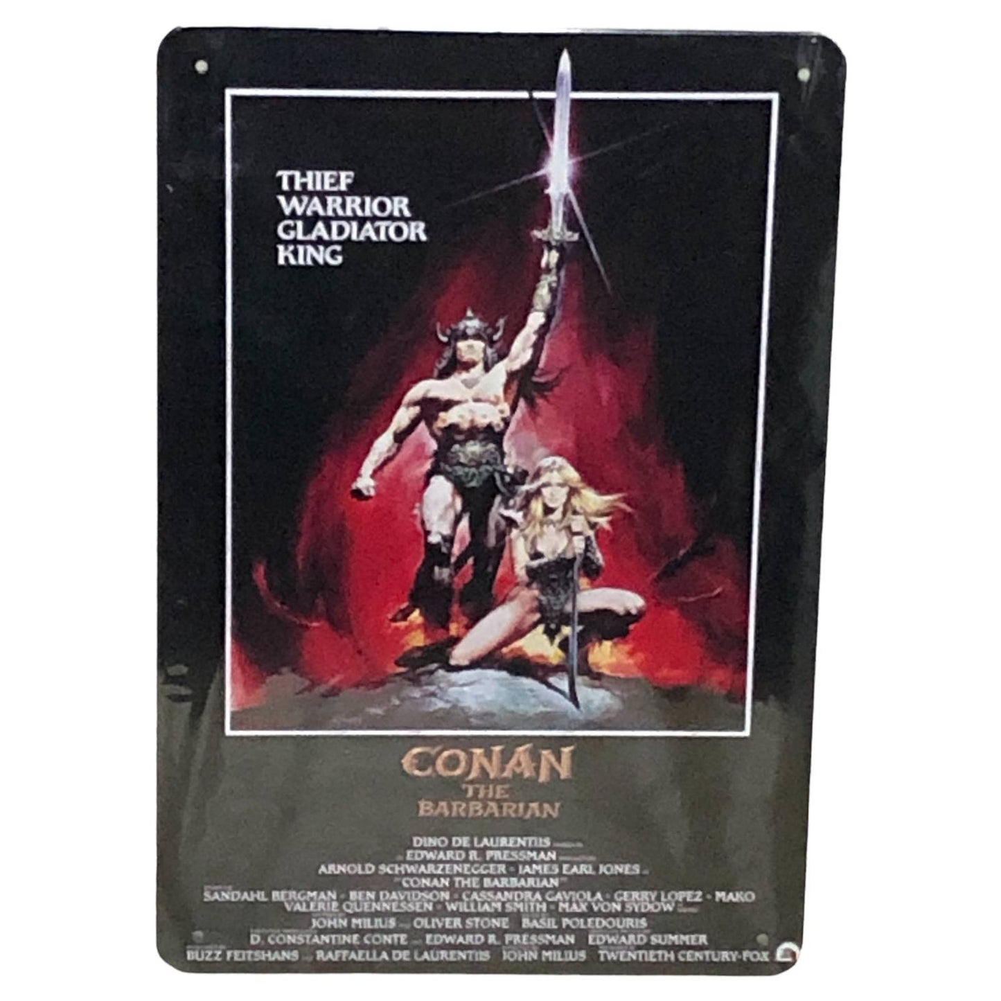 Conan Movie Poster Metal Tin Sign 8"x12"