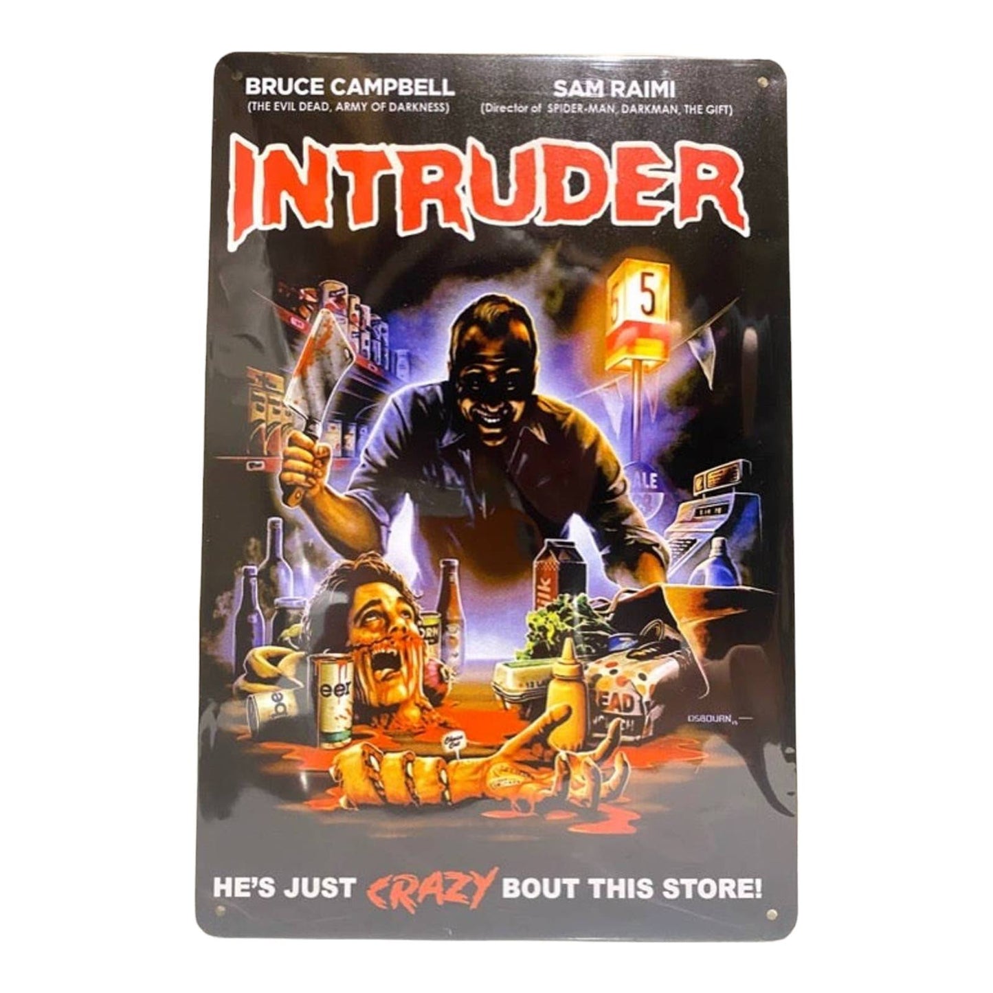 Intruder Movie Poster Metal Tin Sign 8"x12"