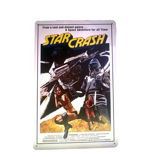 Star Crash Movie Poster Tin Sign 8"x12"