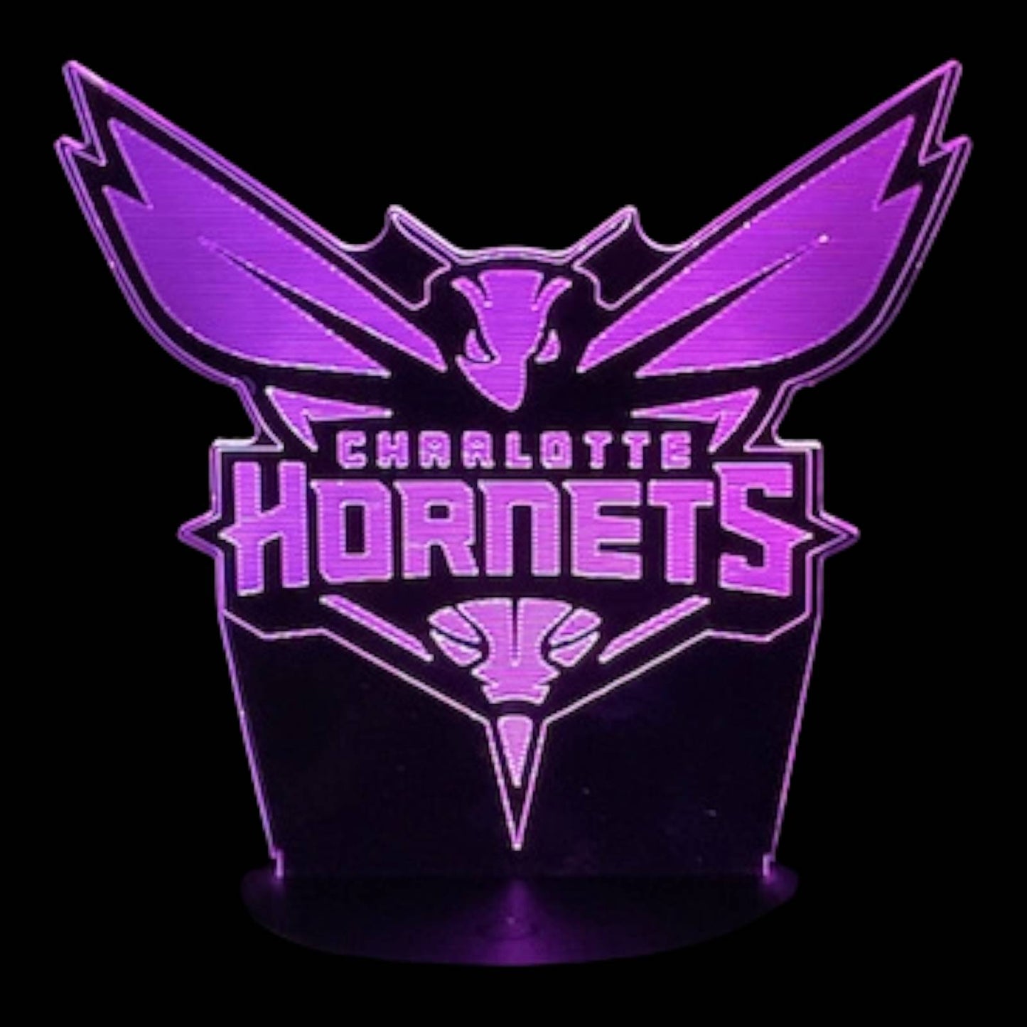 Charlotte Hornets  3D LED Night-Light 7 Color Changing Lamp w/ Touch Switch