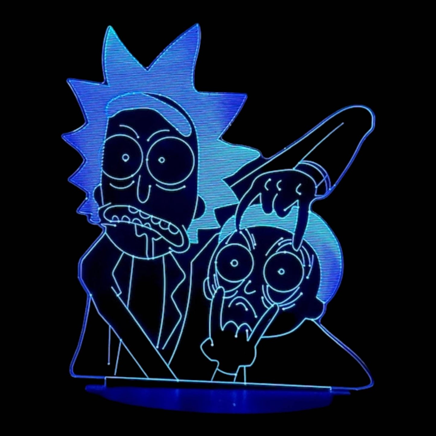 Rick and Morty 3D LED Night-Light 7 Color Changing Lamp w/ Touch Switch