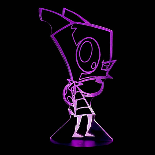 Invader Zim 3D LED Night-Light 7 Color Changing Lamp w/ Touch Switch
