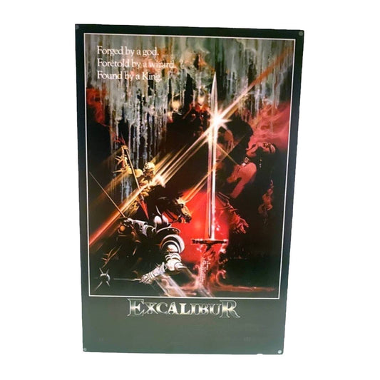 Excalibur Movie Poster Metal Tin Sign 8"x12"