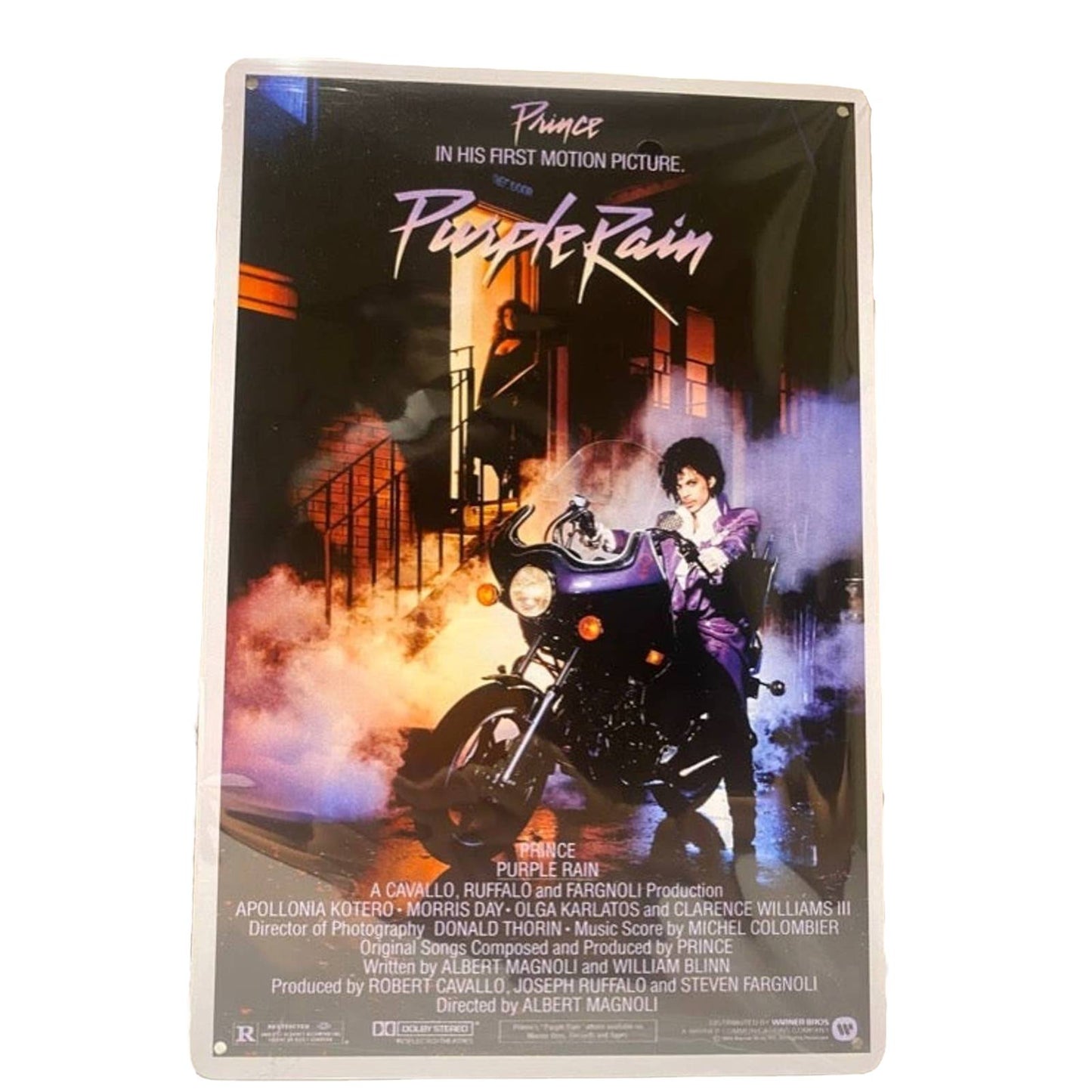 Purple Rain Movie Poster Metal Tin Sign 8"x12"