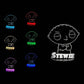 Stewie 3D LED Night-Light 7 Color Changing Lamp w/ Touch Switch