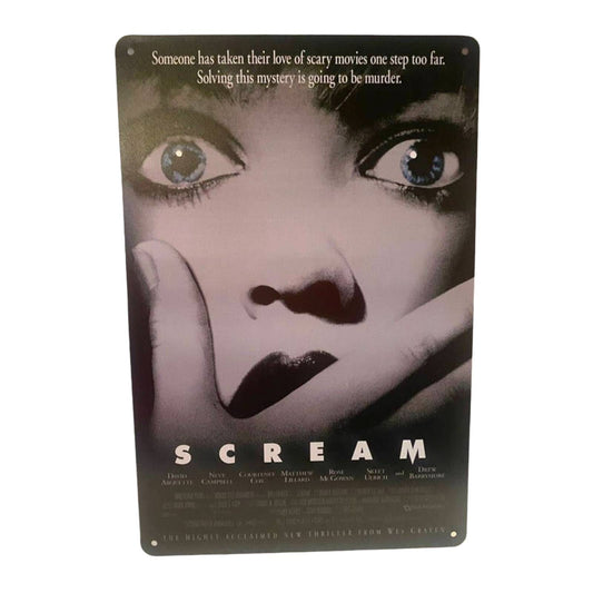 Scream Movie Poster Metal Tin Sign 8"x12"