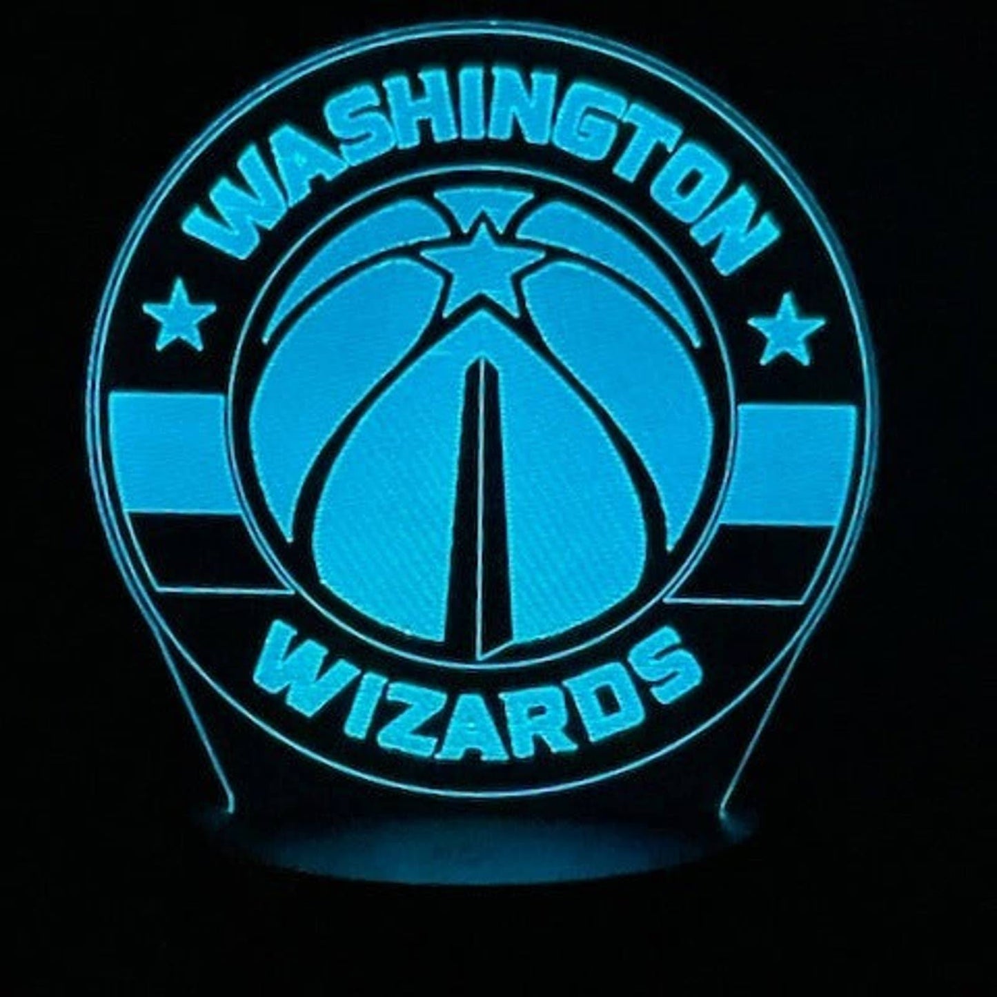 Washington Wizards 3D LED Night-Light 7 Color Changing Lamp w/ Touch Switch