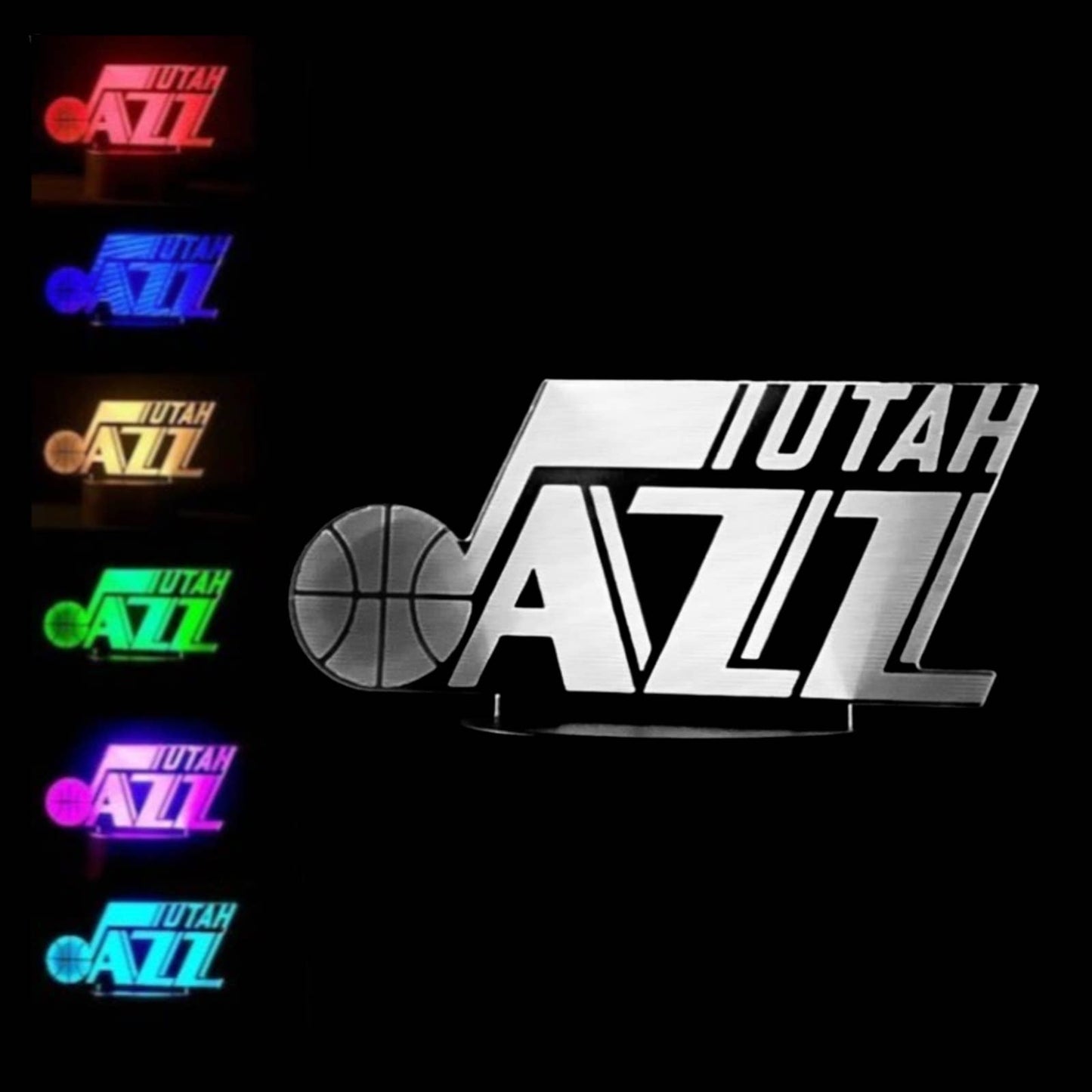 Utah Jazz 3D LED Night-Light 7 Color Changing Lamp w/ Touch Switch