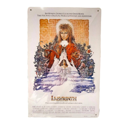 Labyrinth Movie Poster Metal Tin Sign 8"x12"