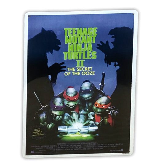 Teenage Mutant Ninja Turtles II Movie Poster Metal Tin Sign 8"x12"