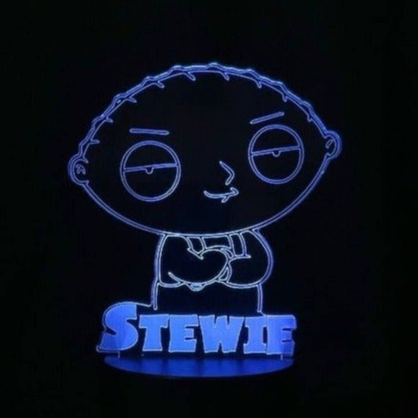 Stewie 3D LED Night-Light 7 Color Changing Lamp w/ Touch Switch