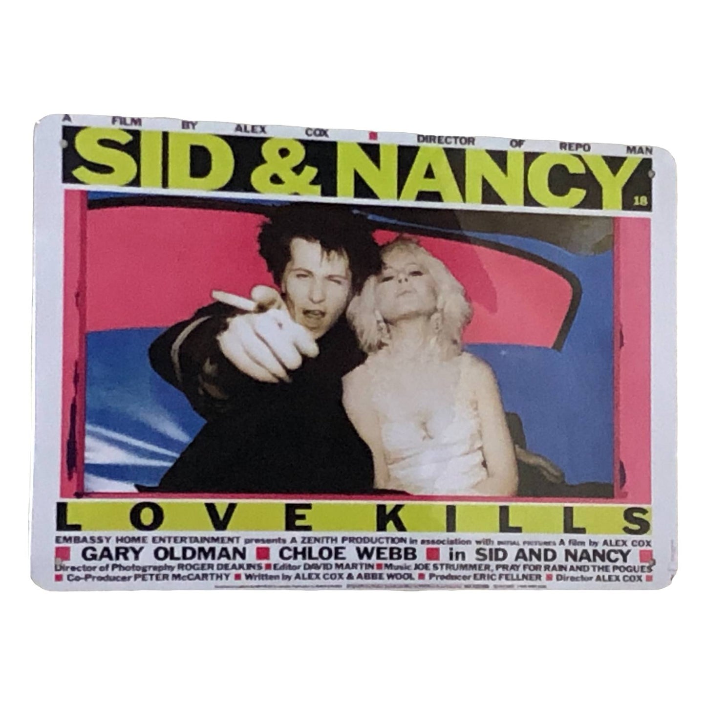 Sid & Nancy Poster Metal Tin Sign 8"x12"