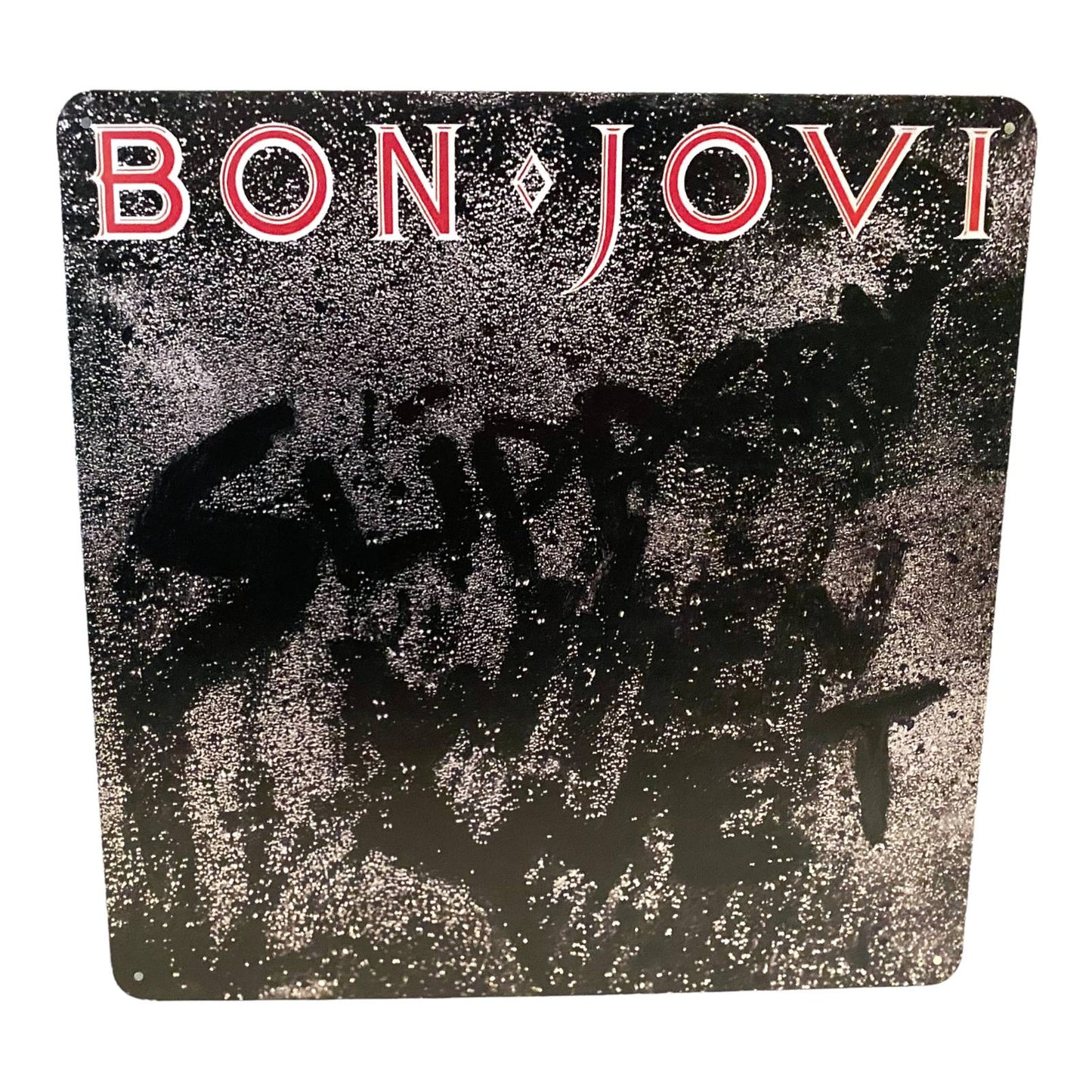 Bon Jovi - Slippery When Wet Album Cover Metal Print Tin Sign 12"x 12"