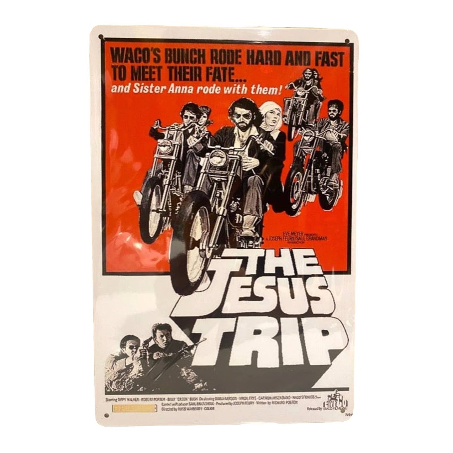 The Jesus Trip Movie Poster Metal Tin Sign 8"x12"