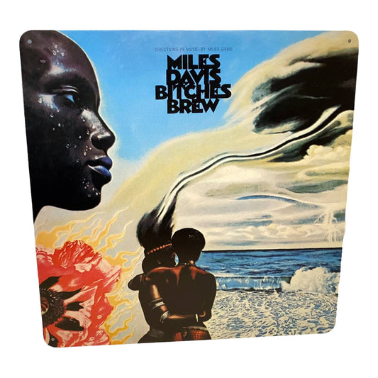 Miles Davis - Bitches Brew Album Cover Metal Print Tin Sign 12"x 12"