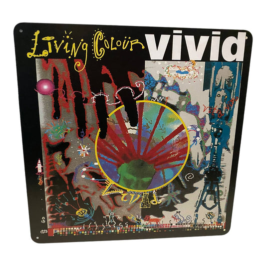 Living Colour - Vivid Album Cover Metal Print Tin Sign 12"x 12"