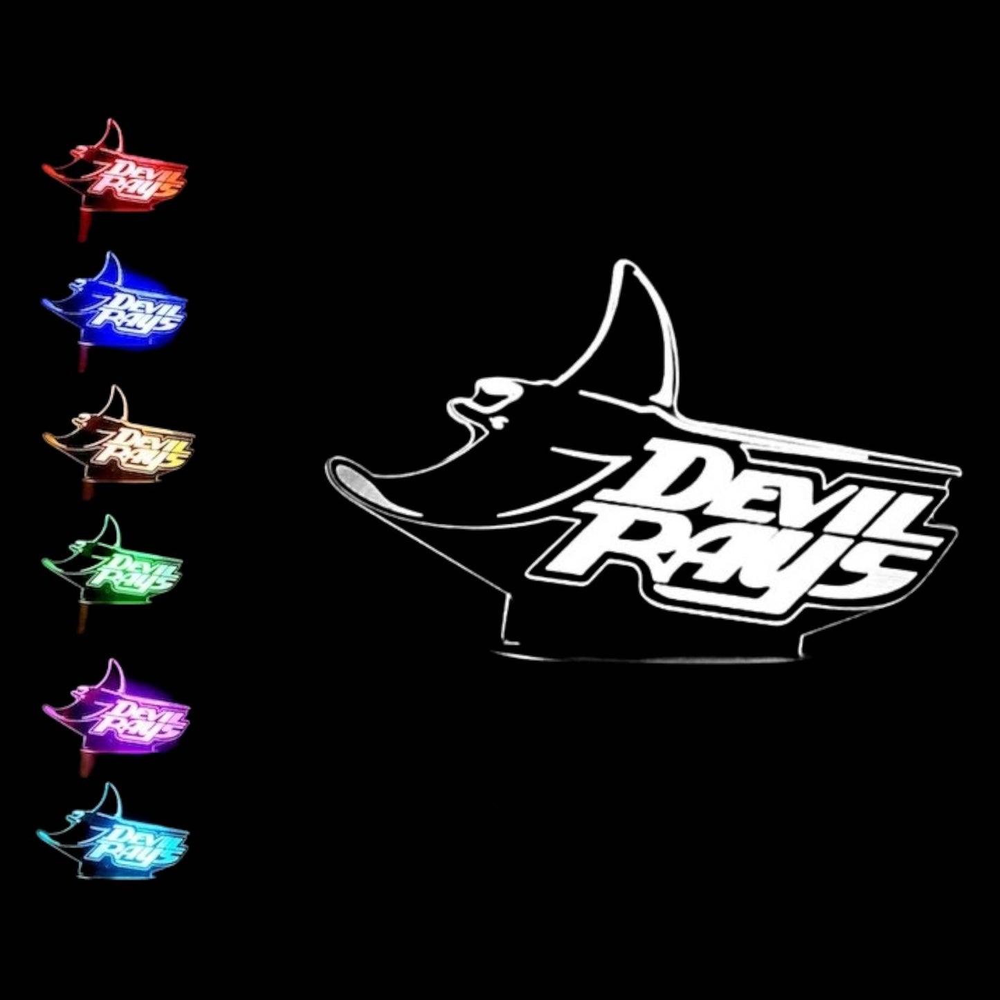 Tampa Bay Devil Rays 3D LED Night-Light 7 Color Changing Lamp w/ Touch Switch