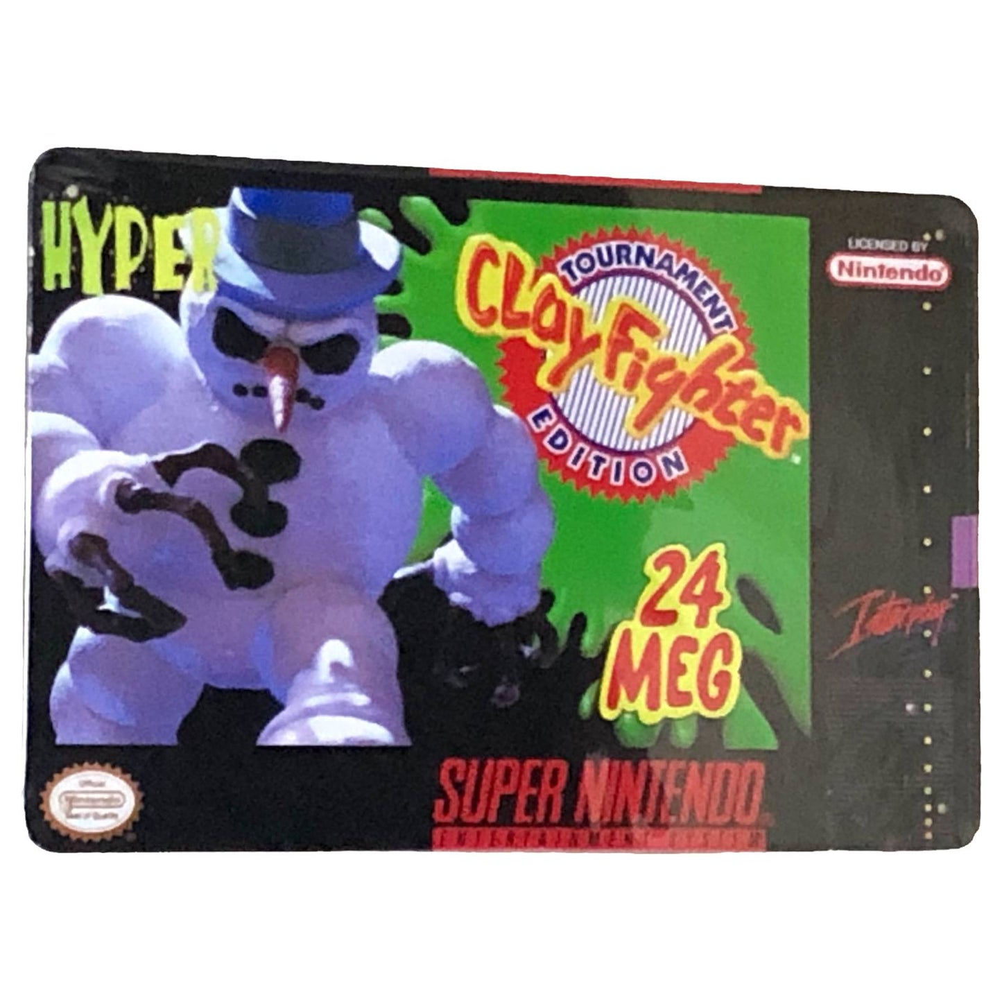 Clay Fighter Video Game Cover Metal Tin Sign 8"x12"