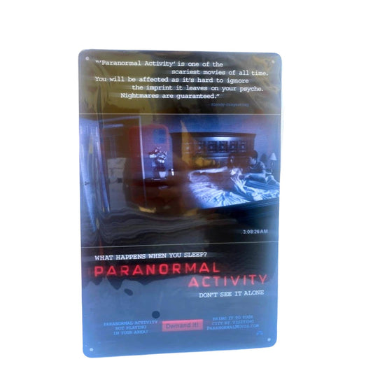 Paranormal Activity Movie Poster Metal Tin Sign 8"x12"