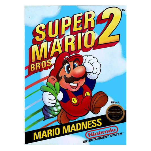 Super Mario Bros 2 Video Game Poster Print Wall Art 16"x24"