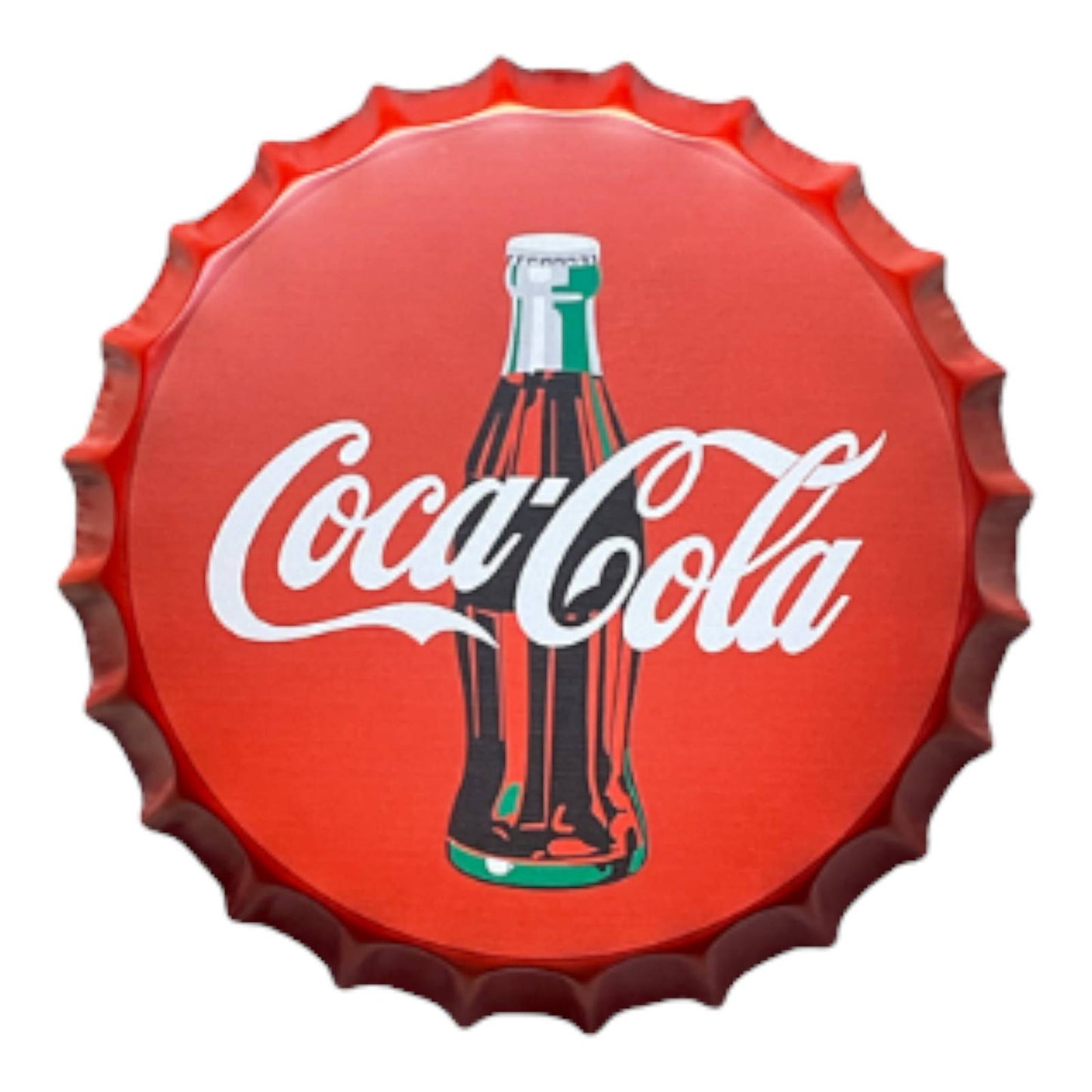 14” Coca-Cola Bottle Cap Metal Tin Sign