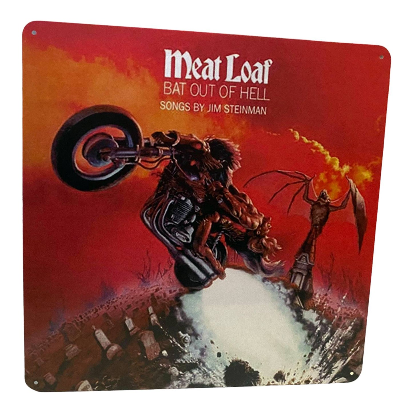 Meatloaf - Bat Out of Hell Album Cover Metal Print Tin Sign 12"x 12"