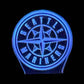 Seattle Mariners 3D LED Night-Light 7 Color Changing Lamp w/ Touch Switch