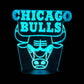 Chicago Bulls  3D LED Night-Light 7 Color Changing Lamp w/ Touch Switch