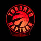 Toronto Raptors 3D LED Night-Light 7 Color Changing Lamp w/ Touch Switch