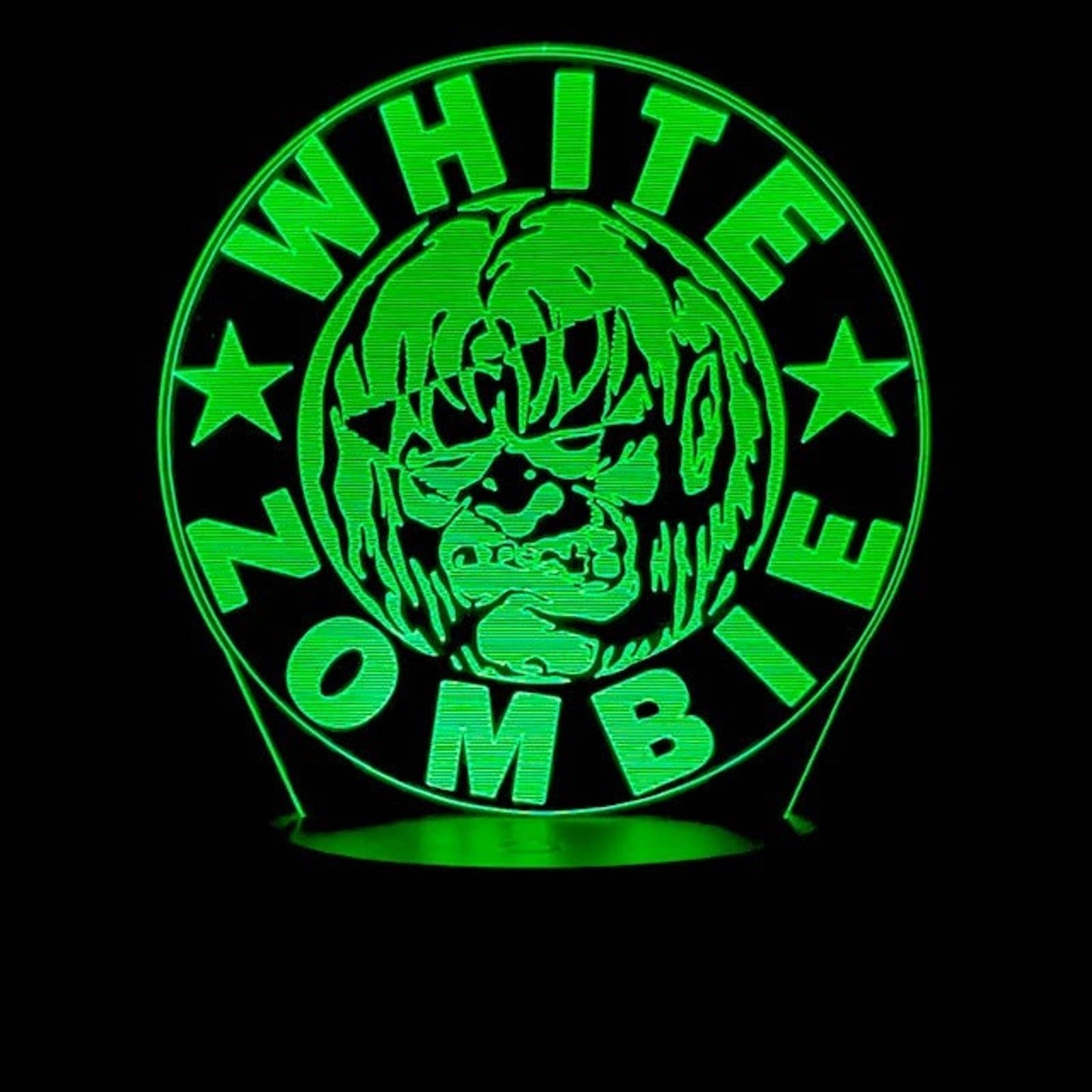 White Zombie 3D LED Night-Light 7 Color Changing Lamp w/ Touch Switch