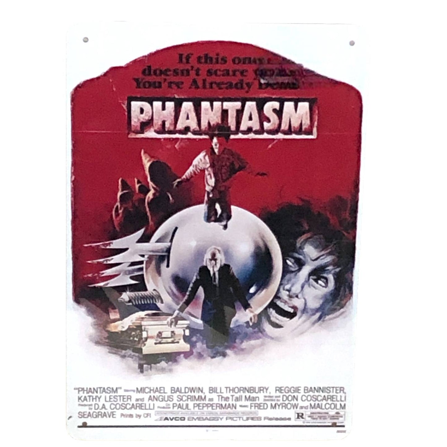 Phantasm Movie Poster Metal Tin Sign 8"x12"