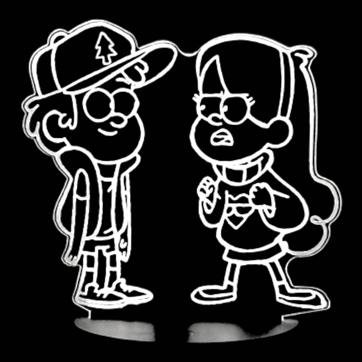 Gravity Falls 3D LED Night-Light 7 Color Changing Lamp w/ Touch Switch