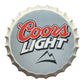 14” Coors Light Bottle Cap Metal Tin Sign