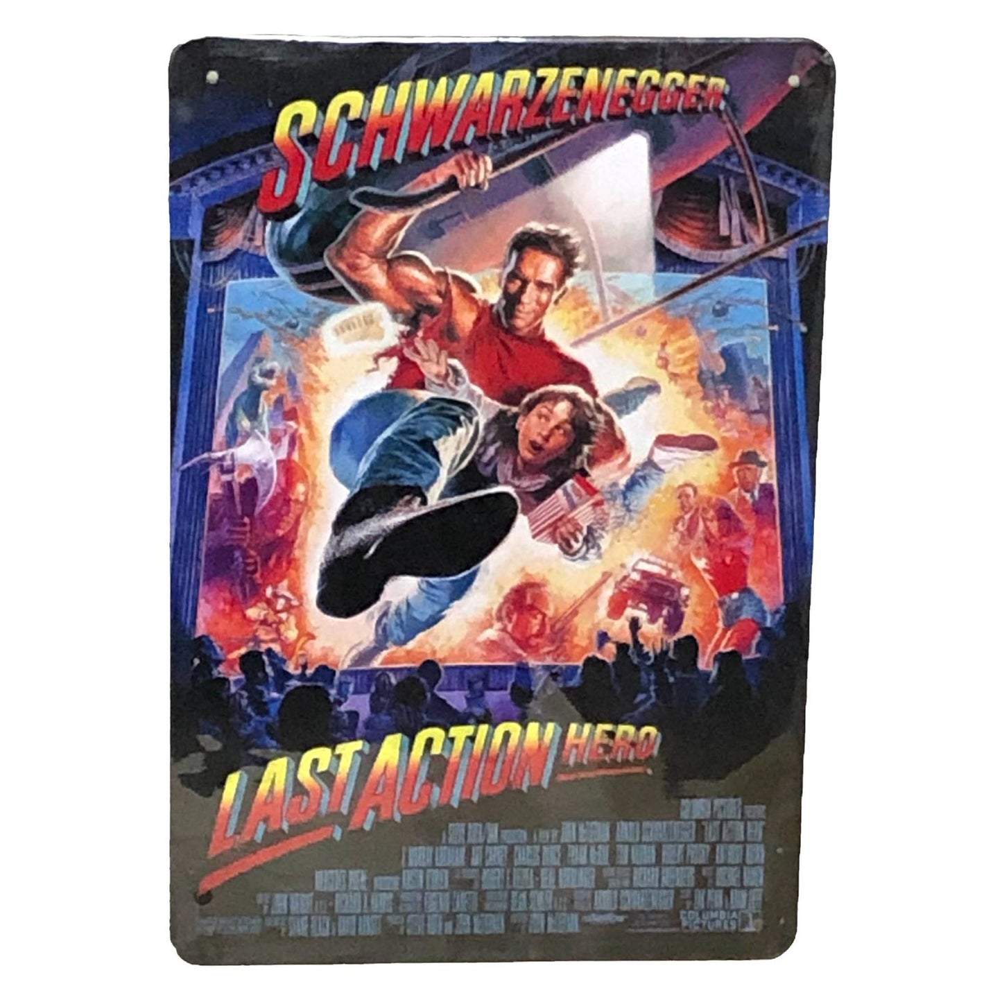Last Action Hero Movie Poster Metal Tin Sign 8"x12"