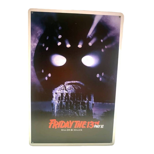 Friday The 13th Part VI Movie Poster Metal Tin Sign 8"x12"