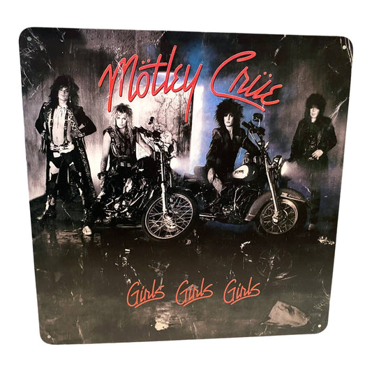 Motley Crue - Girls Girls Girls Album Cover Metal Print Tin Sign 12"x 12"