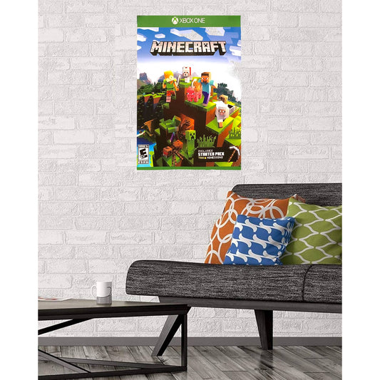 Minecraft Video Game Poster Print Wall Art 16"x24"