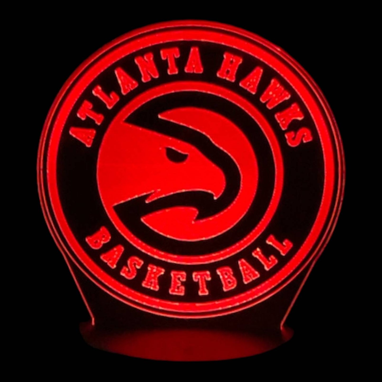 Atlanta Hawks 3D LED Night-Light 7 Color Changing Lamp w/ Touch Switch