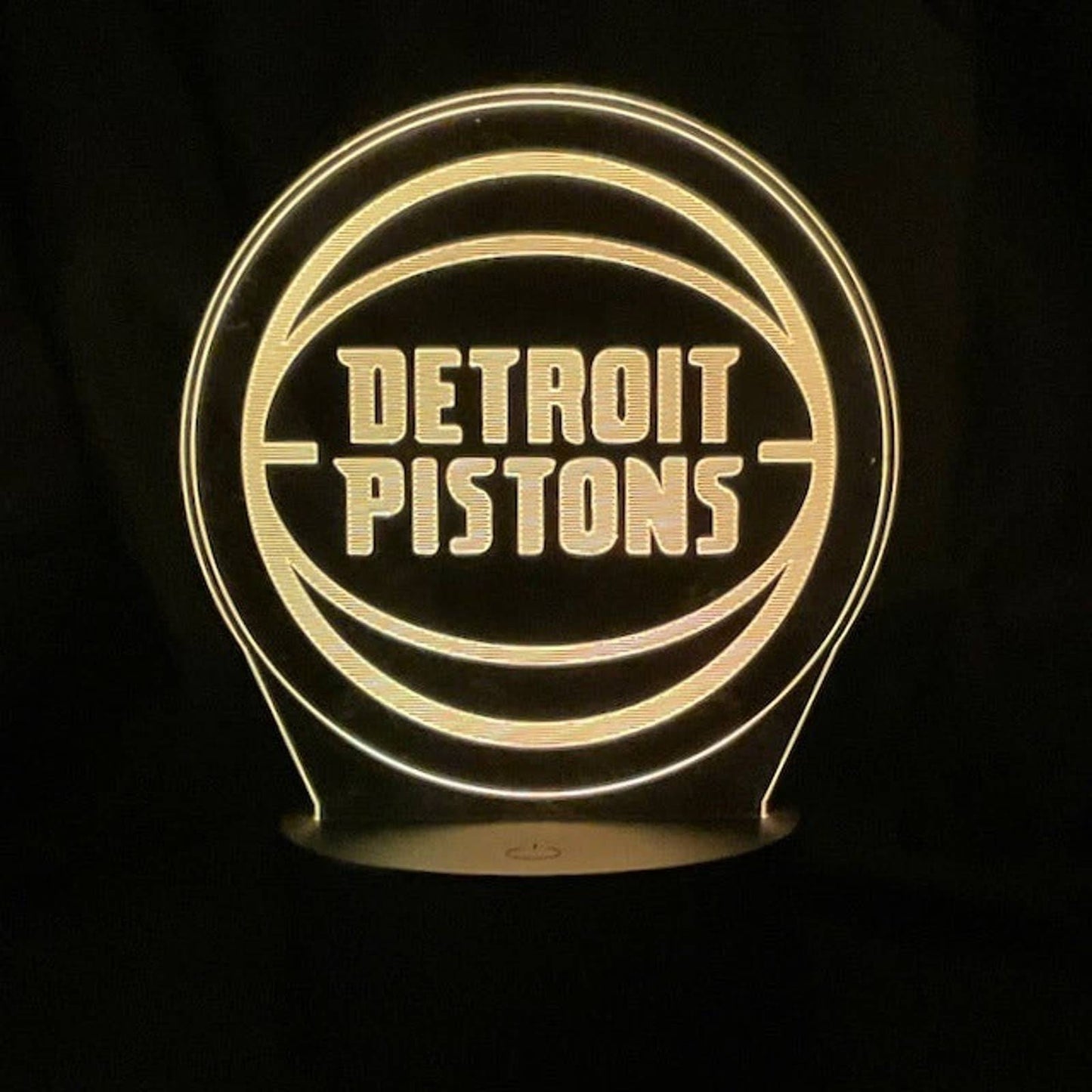 Detroit Pistons 3D LED Night-Light 7 Color Changing Lamp w/ Touch Switch