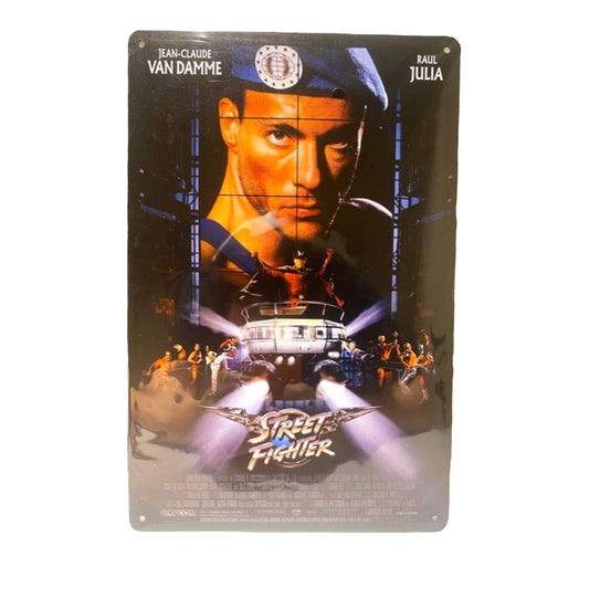 Street Fighter Movie Poster Metal Tin Sign 8"x12"