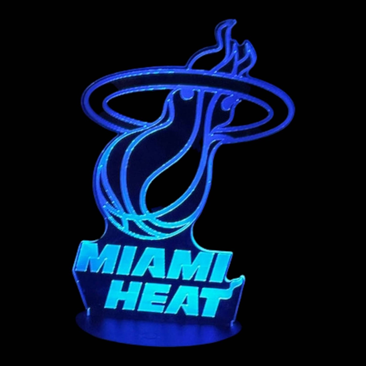 Miami Heat 3D LED Night-Light 7 Color Changing Lamp w/ Touch Switch